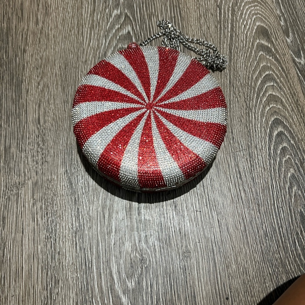Red and White Clutch peppermint bag - Picture 2 of 7